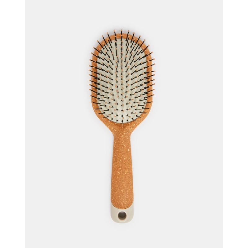 Women Beige Wooden Hair Brush