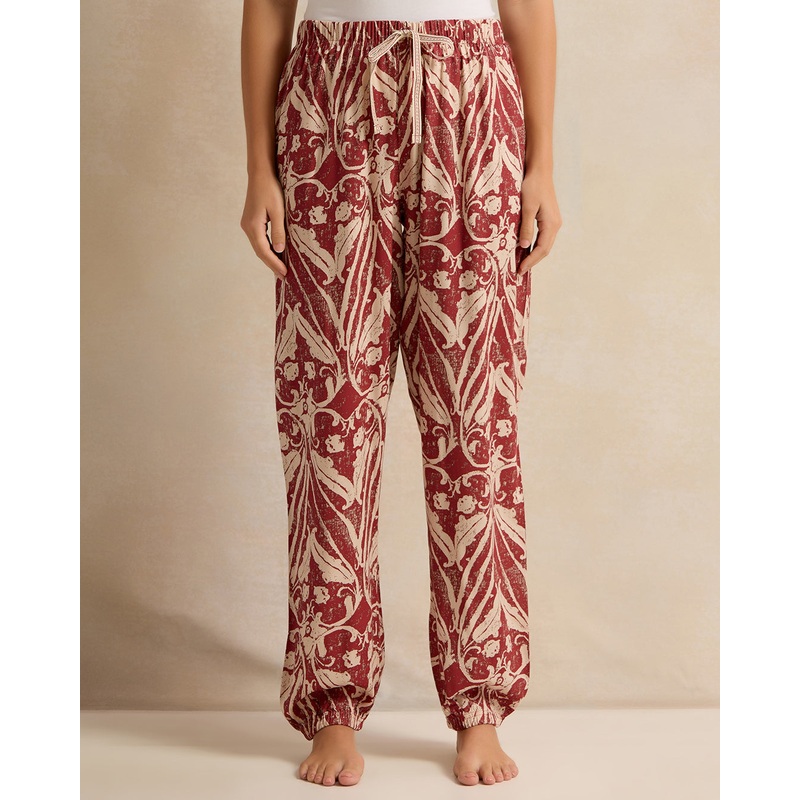 Women Pink  Floral Print Pyjama Bottom