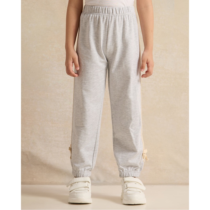 Girls Grey Embellished Track Pants