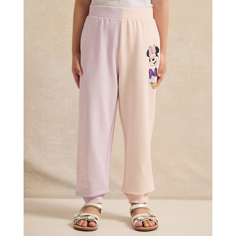 Girls Pink Minnie & Daisy Placement Print Active Pant