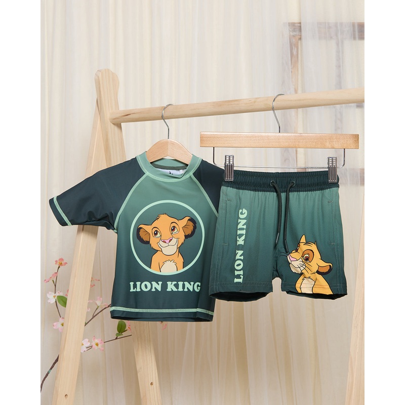 Infant Boys Green Lion King Swim Set (2 Piece)
