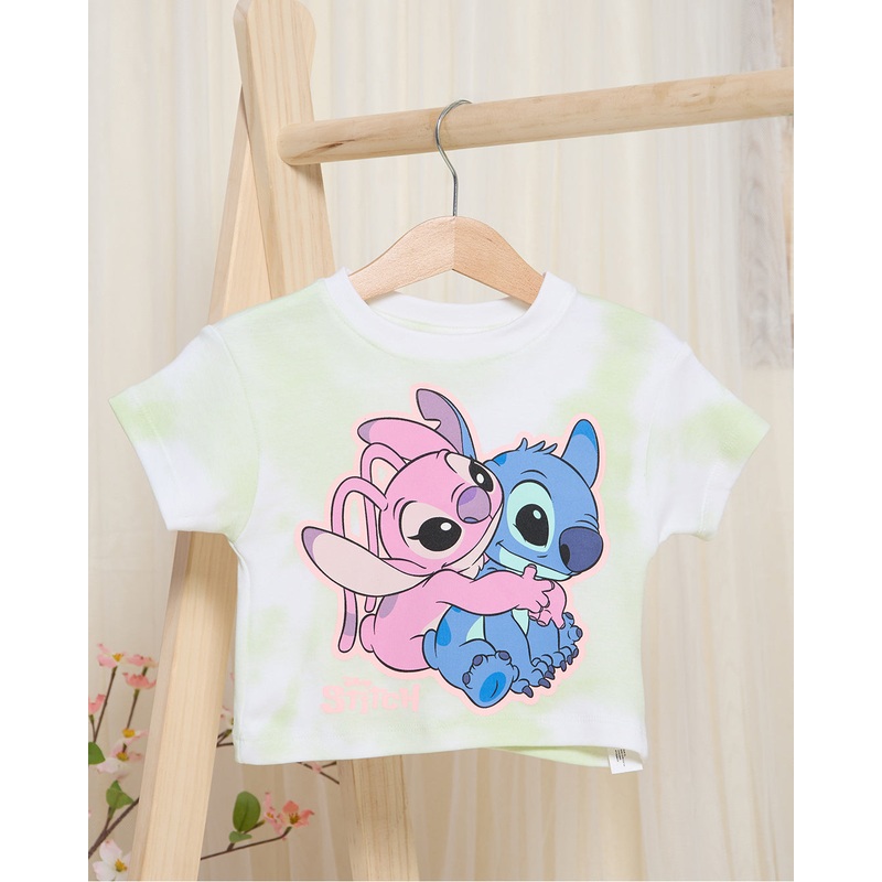 Infant Girls White Stitch Print T-Shirt
