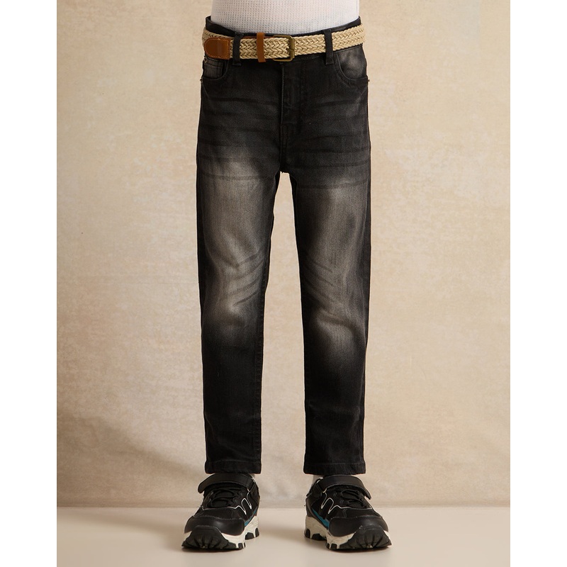 Boys Black Belted Jeans|2-3 Years|3-4 Years|4-5 Years|5-6 Years|6-7 Years|7-8 Years