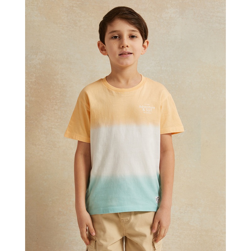 Boys Orange Dip And Dye T-Shirt