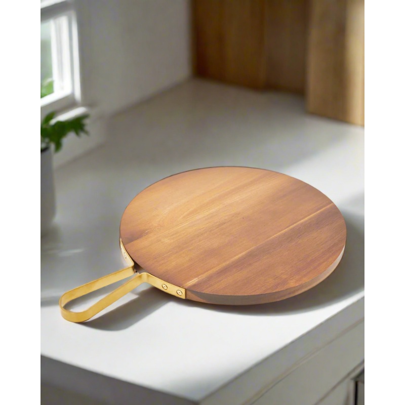 Brown Round Pizza Plate (Medium)