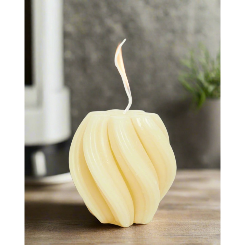 Cream Swirl Shaped Candle
