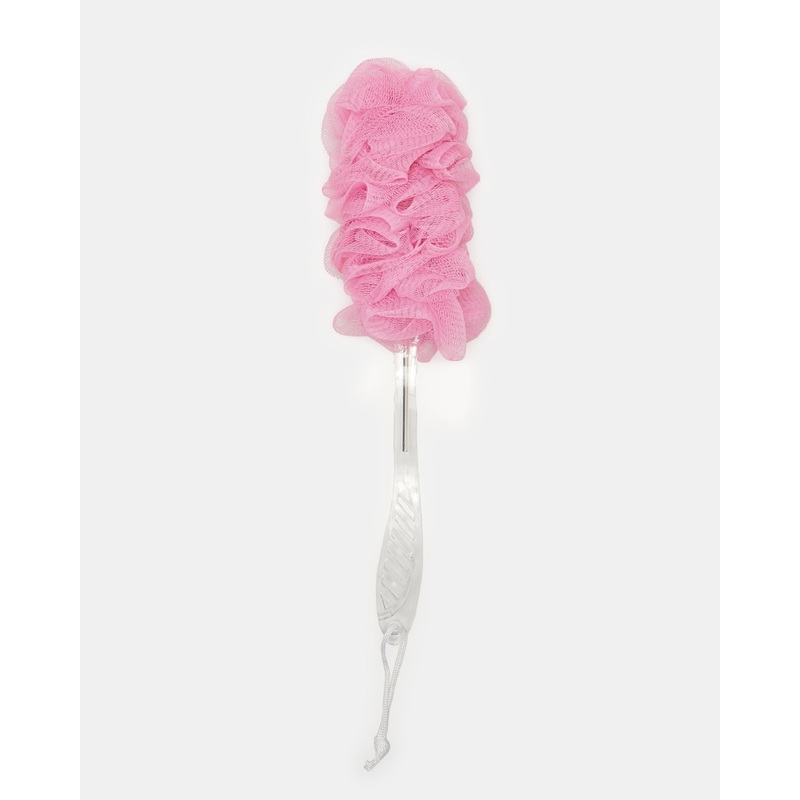 Fuschia Bath Sponge Brush With Handle