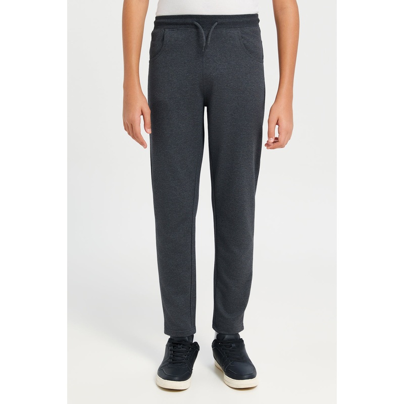Senior Boys Charcoal Stretch Active Pants