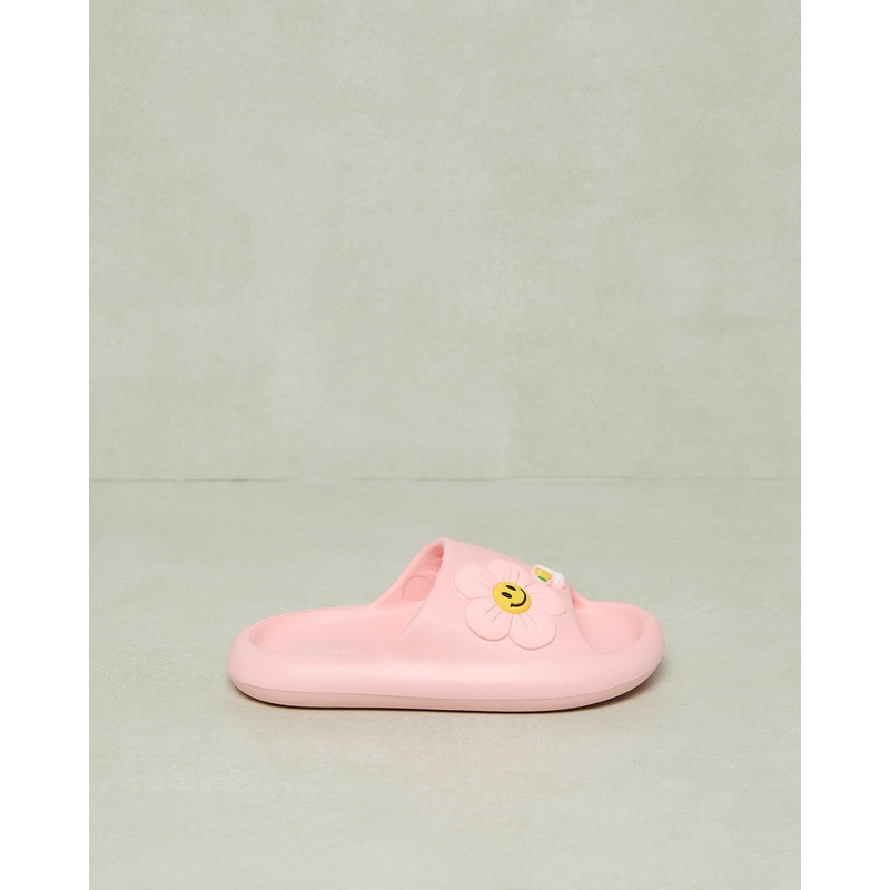 Senior Girls Pink Flower Patch Slide
