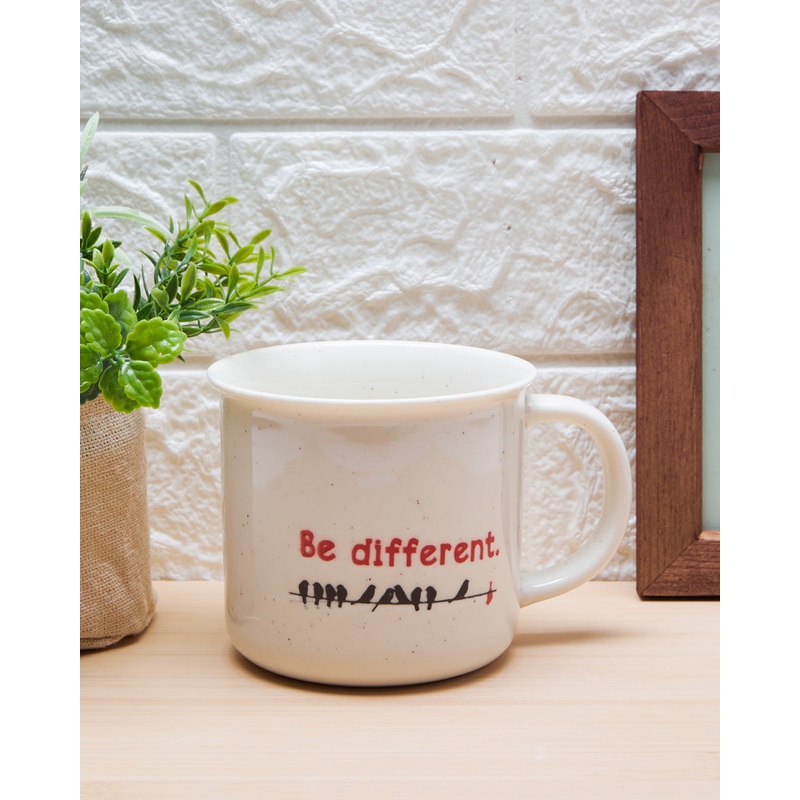 White Printed Single Mug