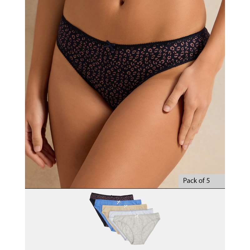 Women Assorted Bikini Brief Set  (Pack of 5)