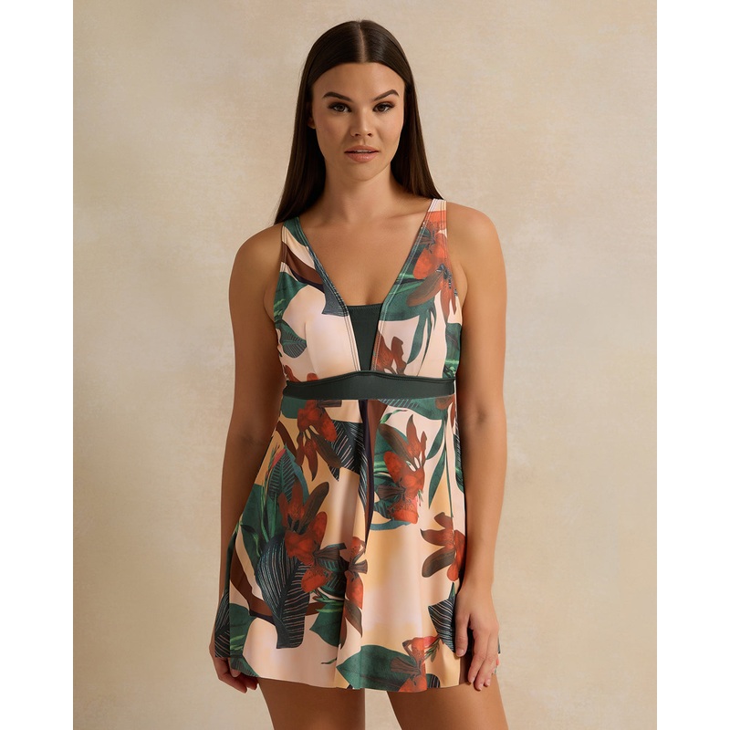 Women Multicolour Printed Swim Dress