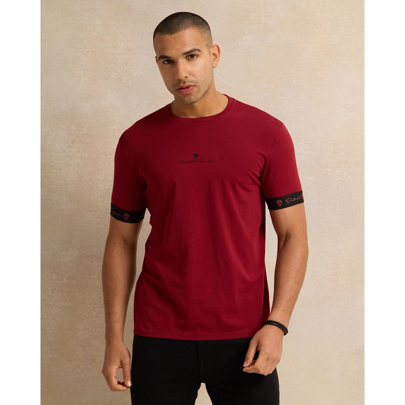 Men Burgundy Printed T-Shirt|Small|Medium|Large|X-Large|XX-Large