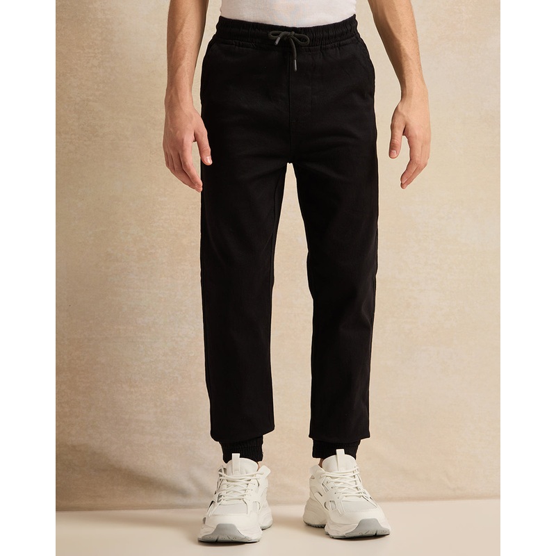 Senior Boys Black Pull On Table Trouser Without Cuff