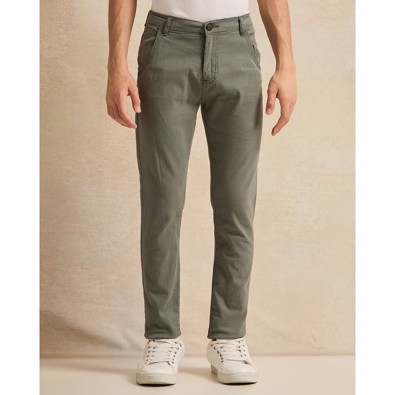 Senior Boys Grey Basic Casual Trouser