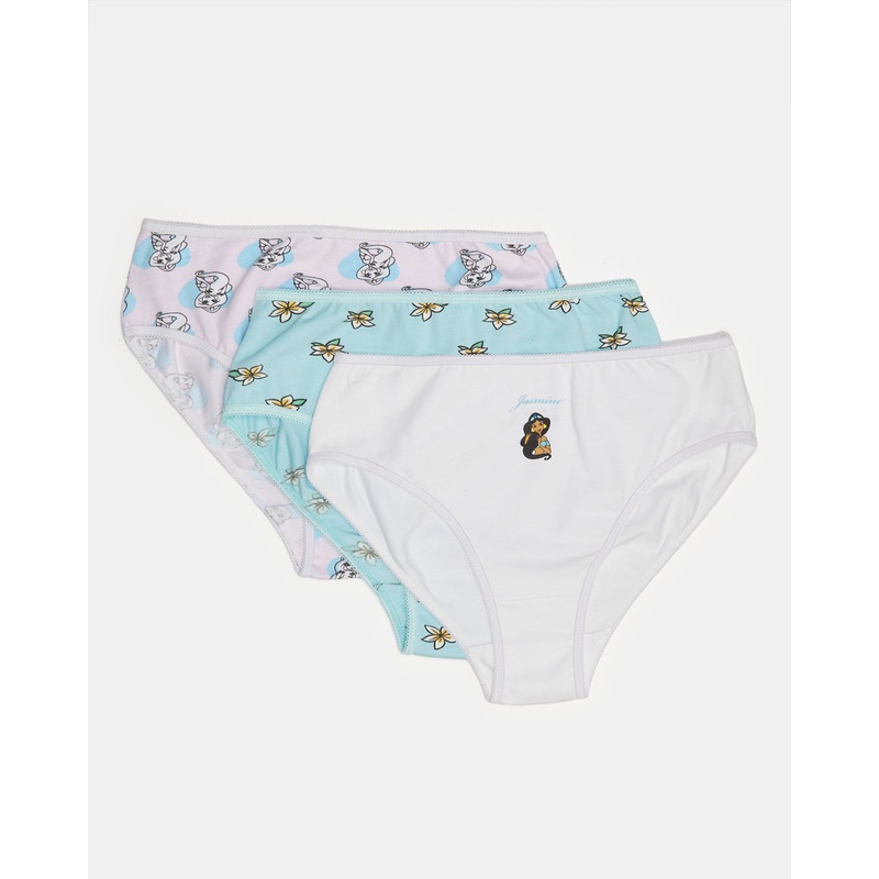 Senior Girls Assorted Aladdin Print Brief Set (Pack of 3)