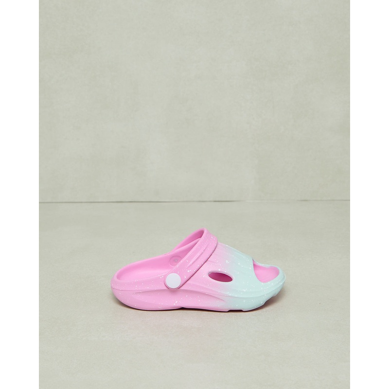 Senior Girls Pink Open Toe Slide
