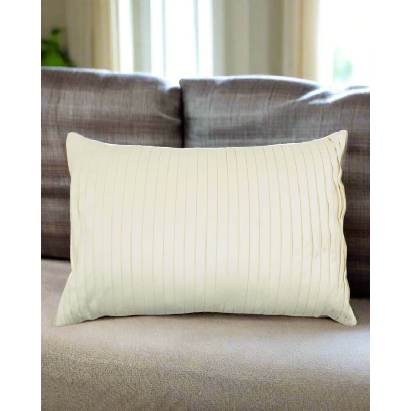 White Pleated Cushion