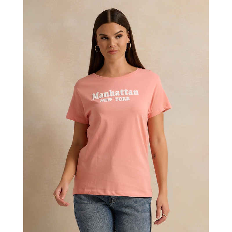 Woman Coral Printed T-shirt|Small|Medium|Large|X-Large
