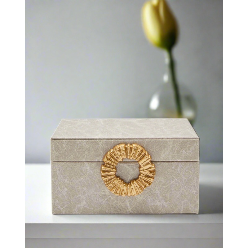 Beige Textured Fashion Box (M)