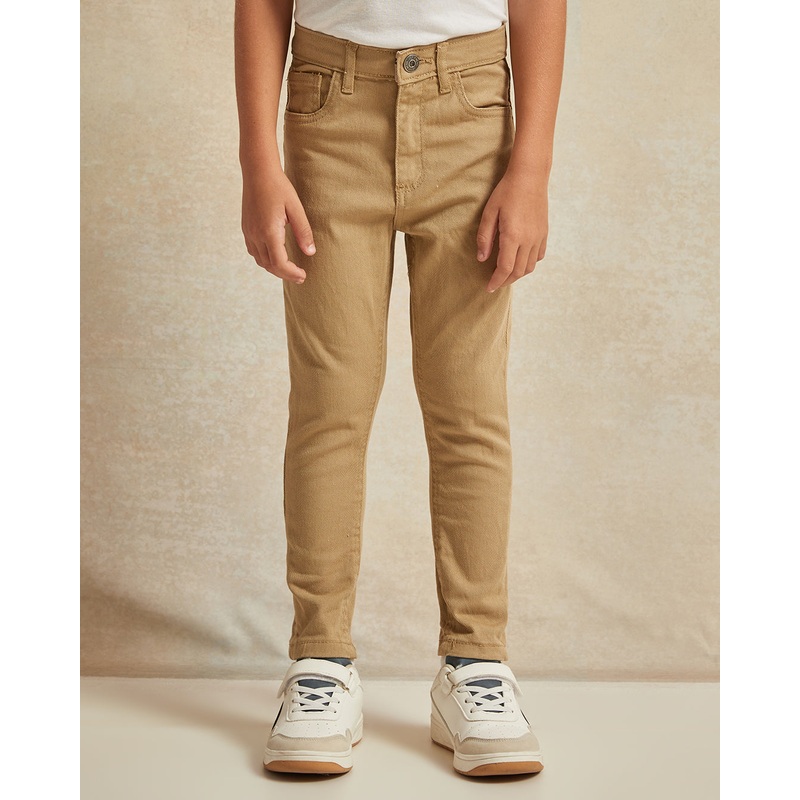 Boys Beige 5 Pockets Jeans|2-3 Years|3-4 Years|4-5 Years|5-6 Years|6-7 Years|7-8 Years
