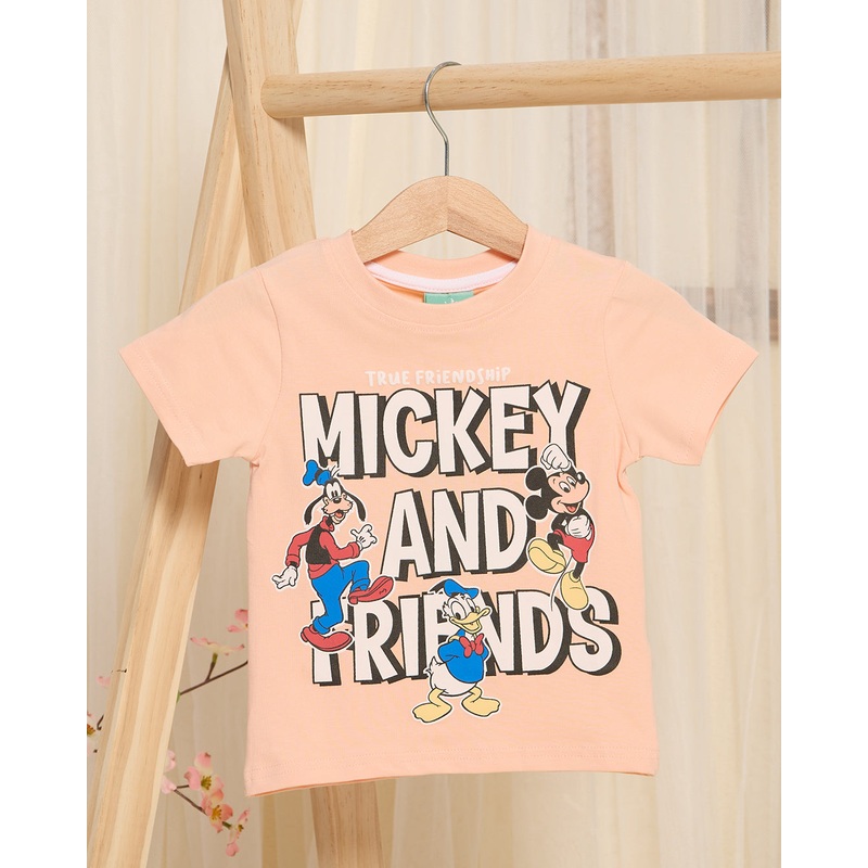 Infant Boys Orange Printed T-shirt