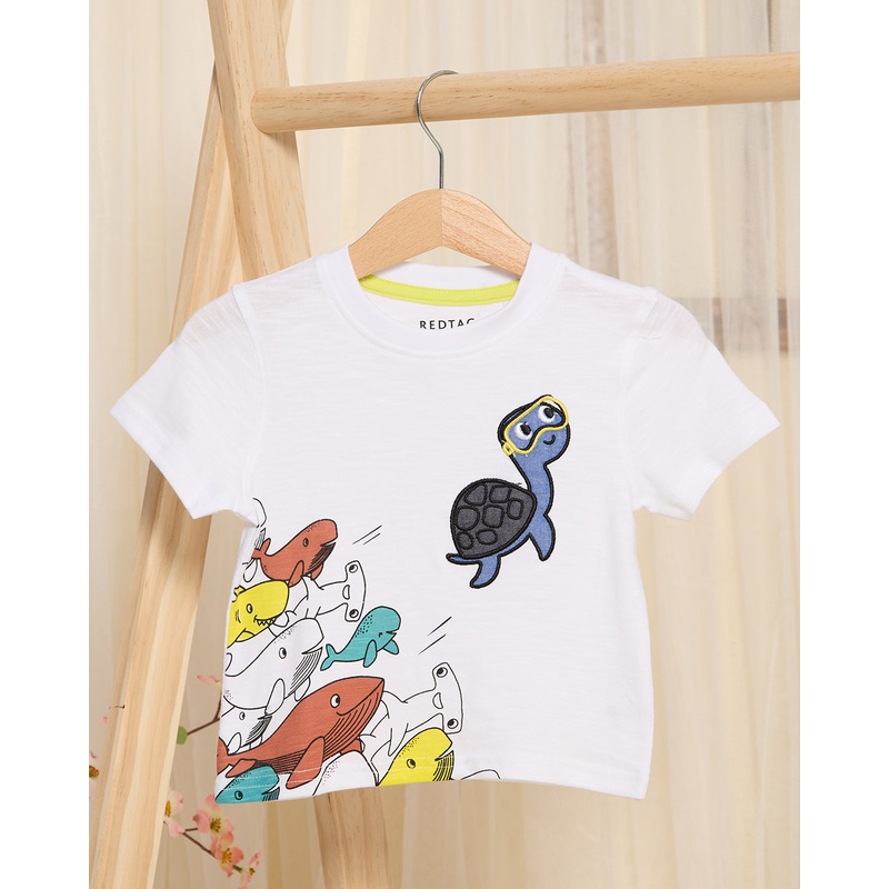 Infant Boys White Sea Animal T-Shirt