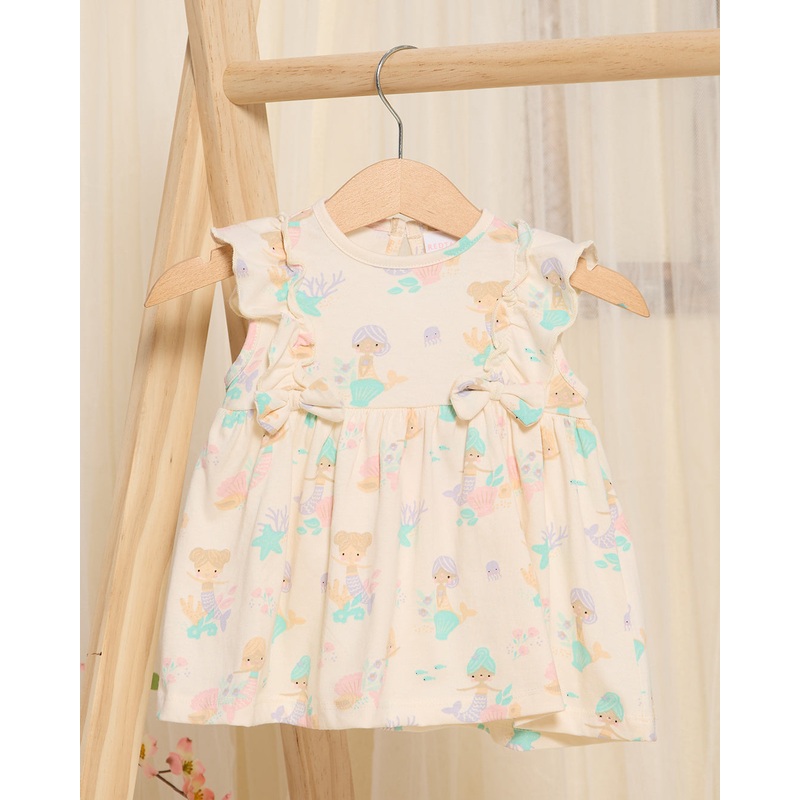 Infant Girls Cream Printed Blouse