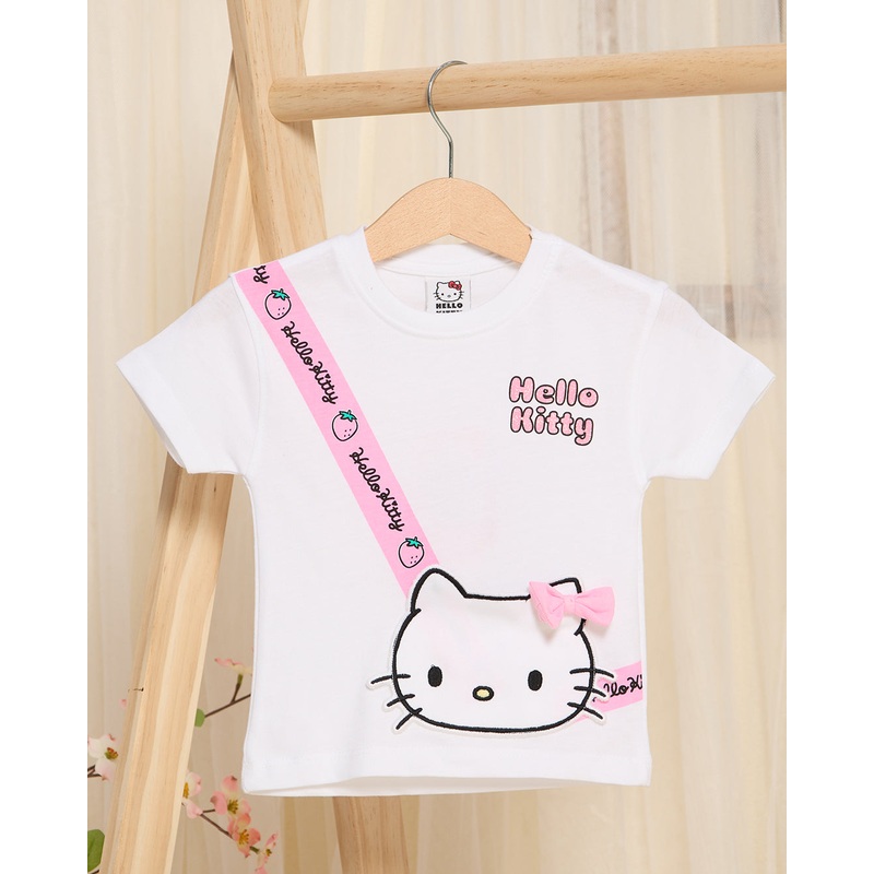 Infant Girls White Hello Kitty Print T-shirt