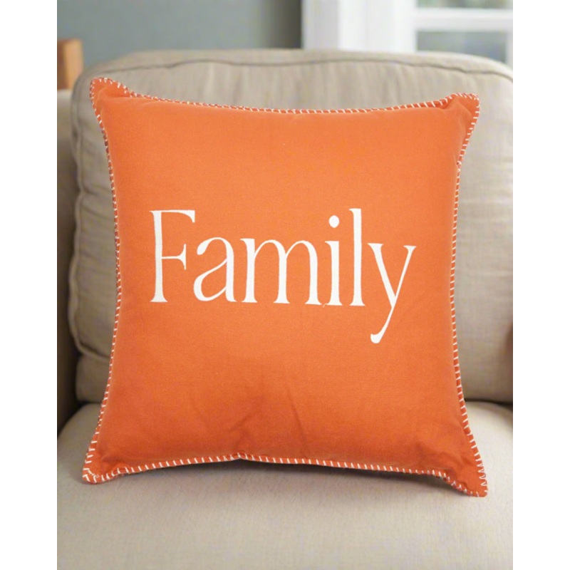 Red Family Printed Cushion