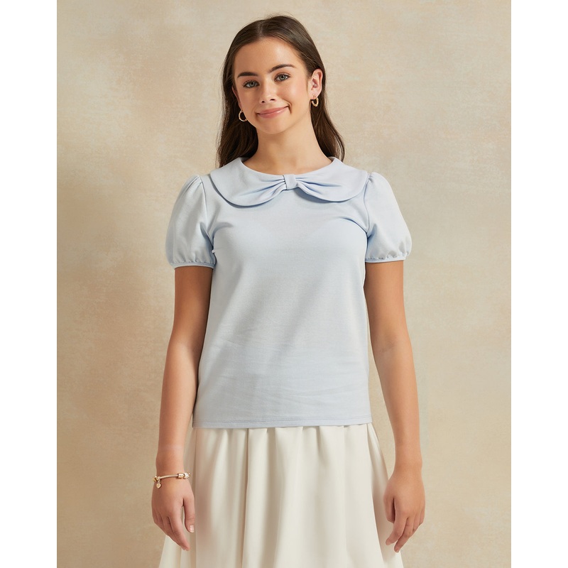 Senior Girls Blue Peter Pan Collar Top
