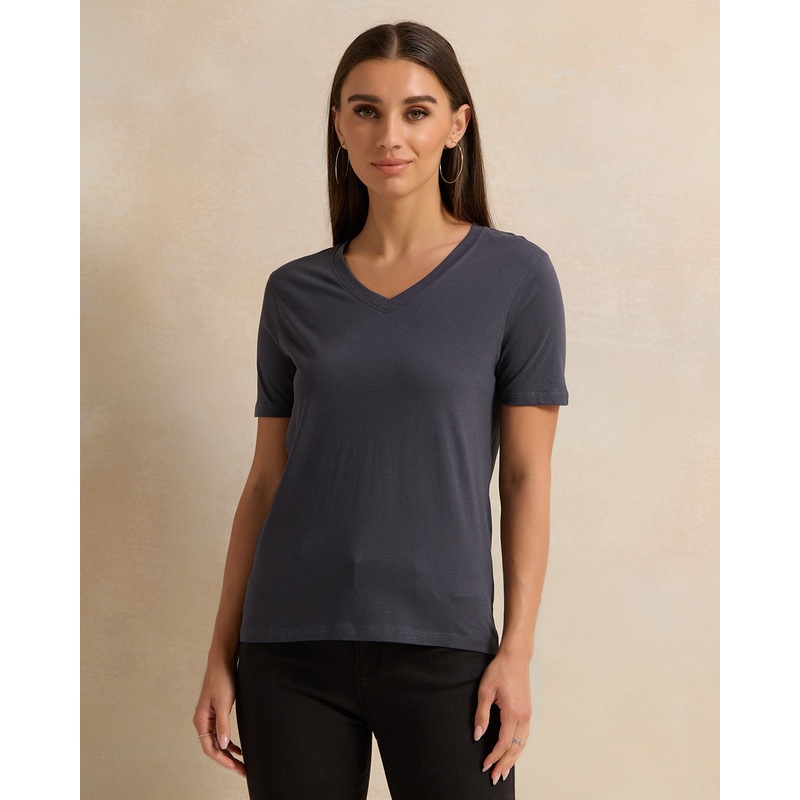 Women Charcoal Basic T-Shirt|UK8|UK10|UK12|UK14|UK16|UK18