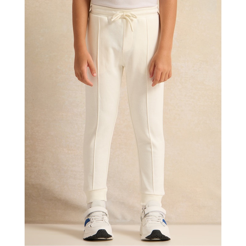 Boys Cream Plain Track Pants|2-3 Years|3-4 Years|4-5 Years|5-6 Years|6-7 Years|7-8 Years