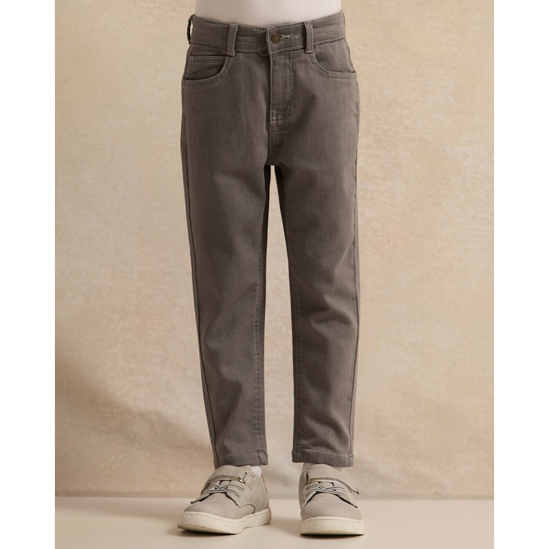 Boys Grey Solid Jeans|2-3 Years|3-4 Years|4-5 Years|5-6 Years|6-7 Years|7-8 Years
