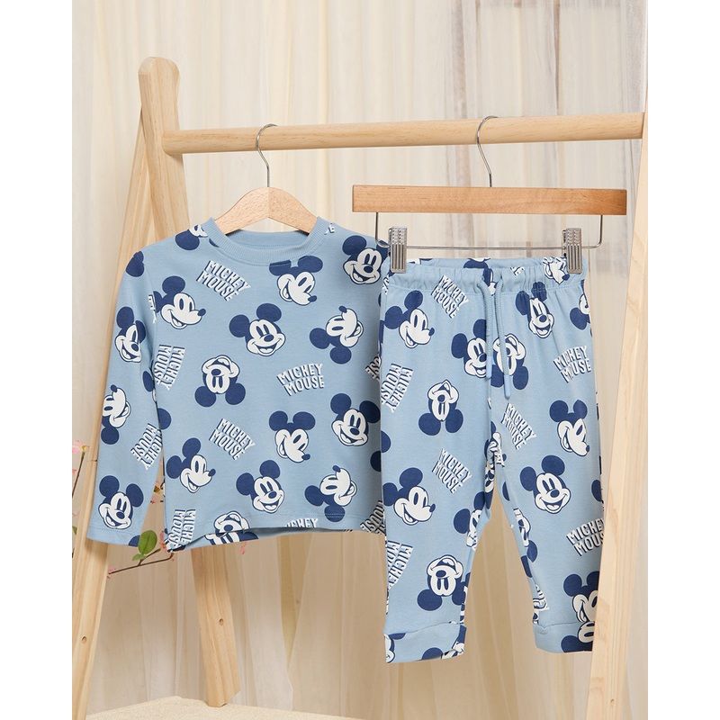 Infant Boys Blue Mickey Pyjama Set (2 Piece)