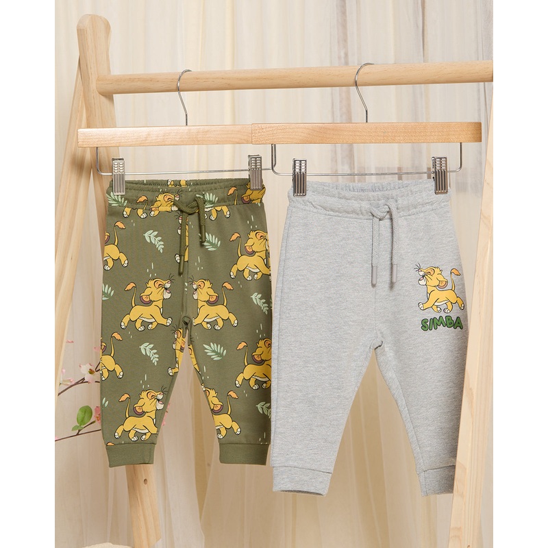 Infant Boys Green And Grey Active Pants Set (Pack Of 2)