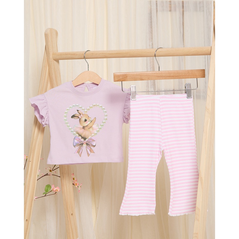 Infant Girls Lilac Printed Set (2 Piece)