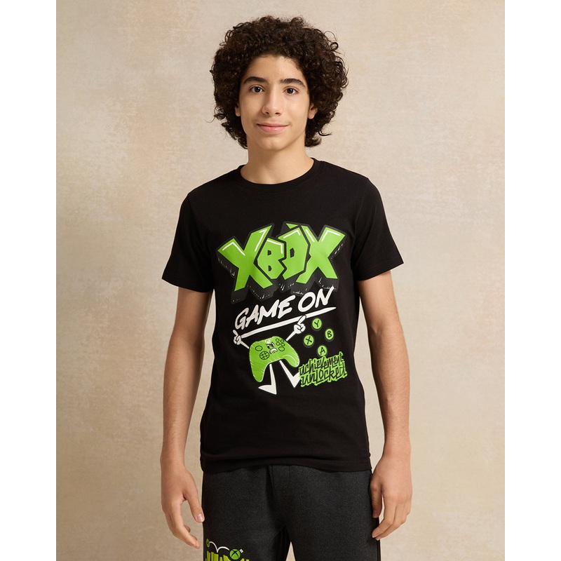 Senior Boys Black Xbox Print T-Shirt