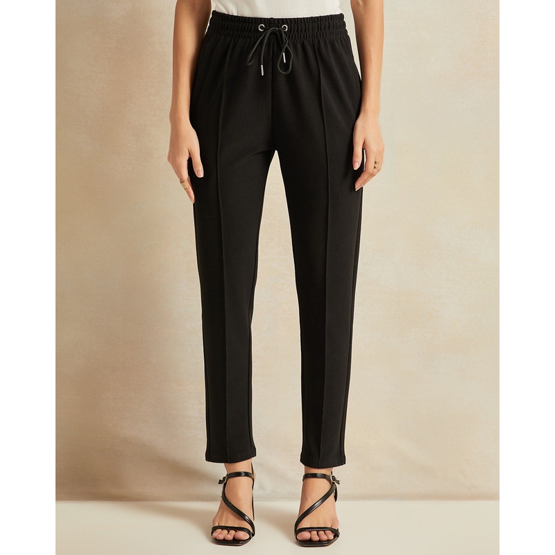 Women Black Tapered Trousers|UK8|UK10|UK12|UK14|UK16|UK18