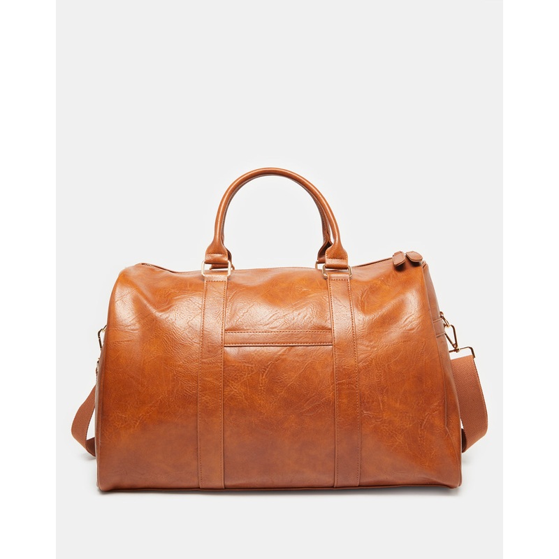 Brown Plain Duffle Bag