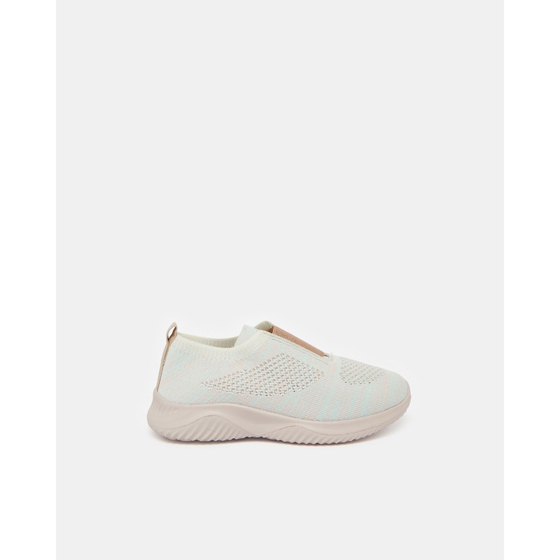 Girls Beige Flyknit Slip-On|EU25|EU26|EU27|EU28|EU29|EU30