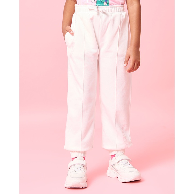 Girls Ivory Placement Print Active Pants
