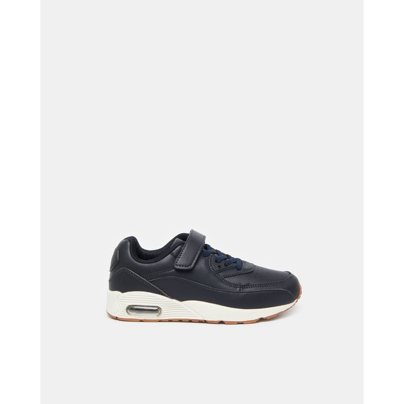 Senior Boys Navy Airbag Sneakers