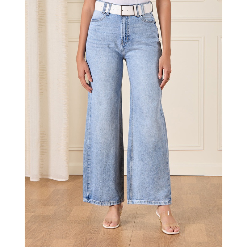 Women Blue Belted Jeans|UK8|UK10|UK12|UK14|UK16|UK18