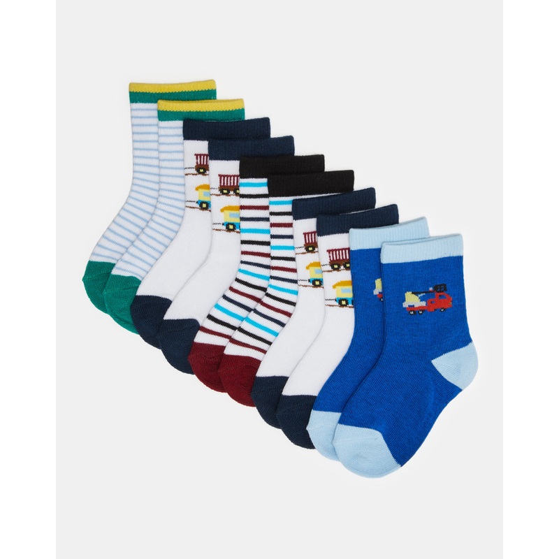 Infant Boys Assorted Ankle Socks (5 Pairs)