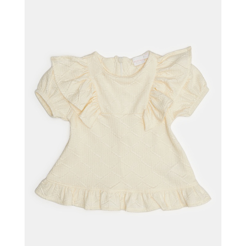Infant Girls Cream Embellished Blouse