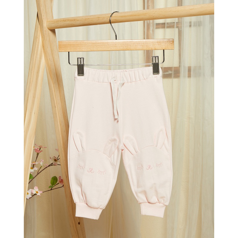 Infant Girls Pink Jogger With Bunny Face