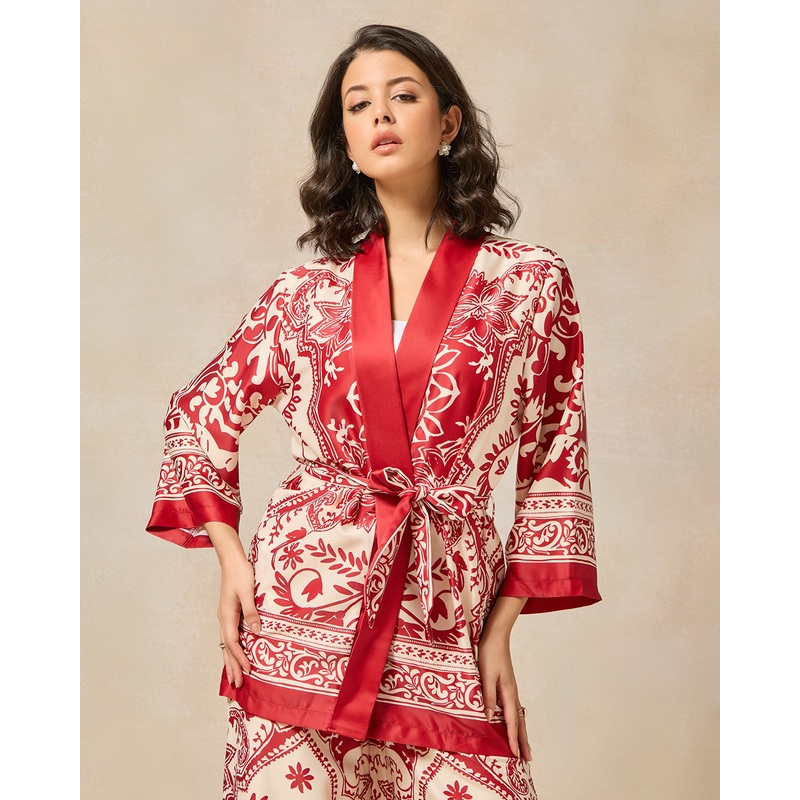 Women Red Printed Blouse|UK8|UK10|UK12|UK14|UK16|UK18