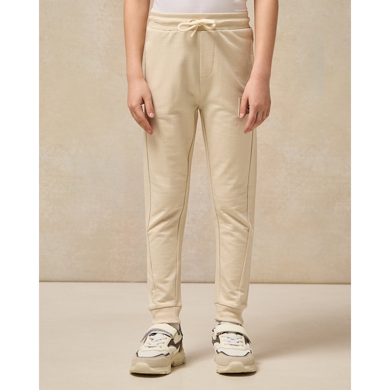 Boys Beige Printed Jogger|2-3 Years|3-4 Years|4-5 Years|5-6 Years|6-7 Years|7-8 Years