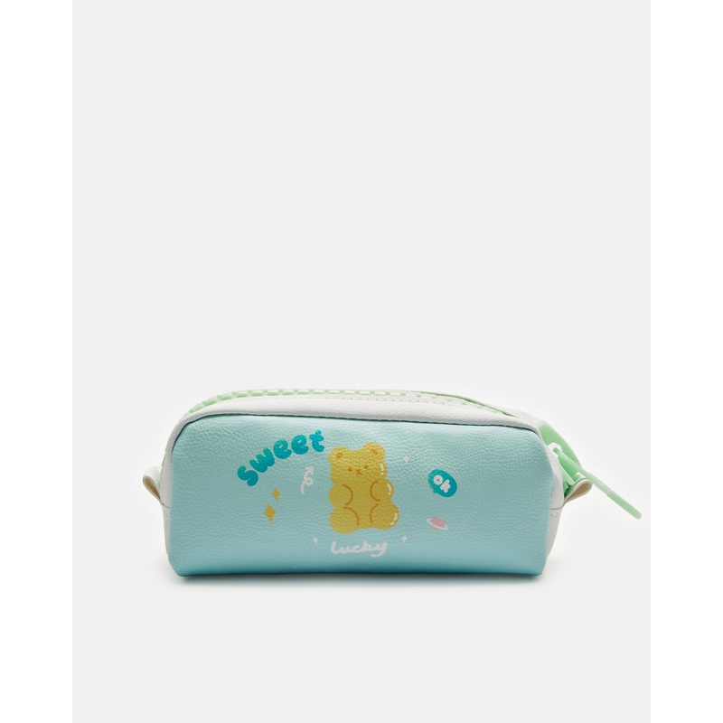 Girls Assorted Cookie Bear Large Zipper Pencil Case